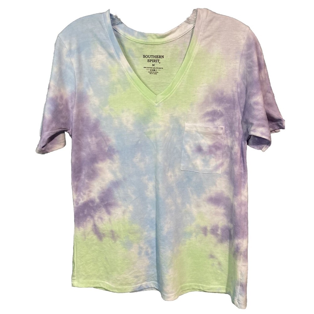 Southern‎ Spirit Womens Tie Dye Multicolor Shirt Size Medium